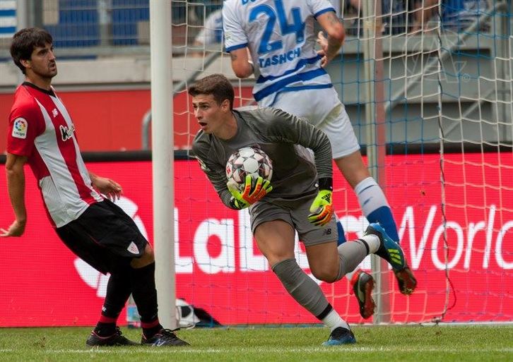 Kepa disputó el primer partido de pretemporada ante el Duisburgo. (@AthleticClub)