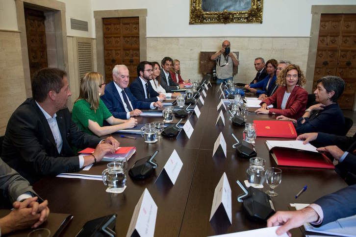 El Gobierno español y el Govern catalán se han reunido en Barcelona. (Josep LAGO / AFP)