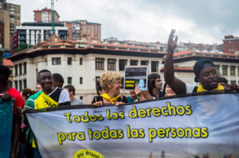 Kalejira realizada a mediados de julio desde Atxuri a Bilbao la Vieja. (Marisol RAMIREZ / FOKU)