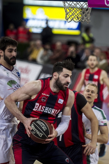 Shengelia, durante un encuentro de la pasada temporada. (Jaizki FONTANEDA/FOKU)