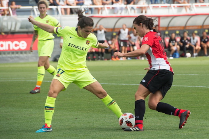 Gol bakar batek erabaki du Athletic eta Bartzelonaren arteko neurketa. (Monika DEL VALLE/FOKU)