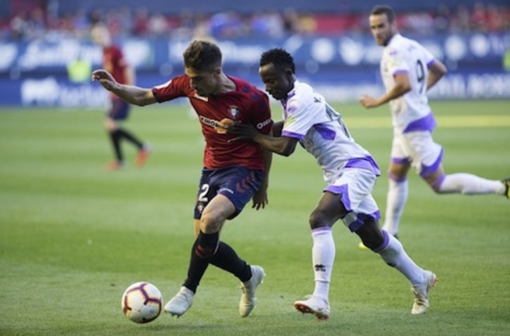 Nacho Vidal, en un partido con los rojillos. (OSASUNA)