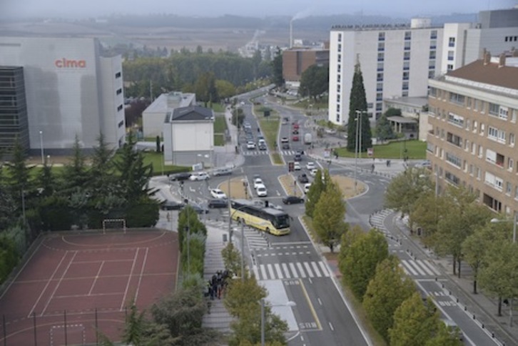 La Comisión de Urbanismo ha mostrado su oposición a la instalación de nuevas plazas de aparcamiento en la avenida de Pío XII. (AYUNTAMIENTO DE IRUÑEA)