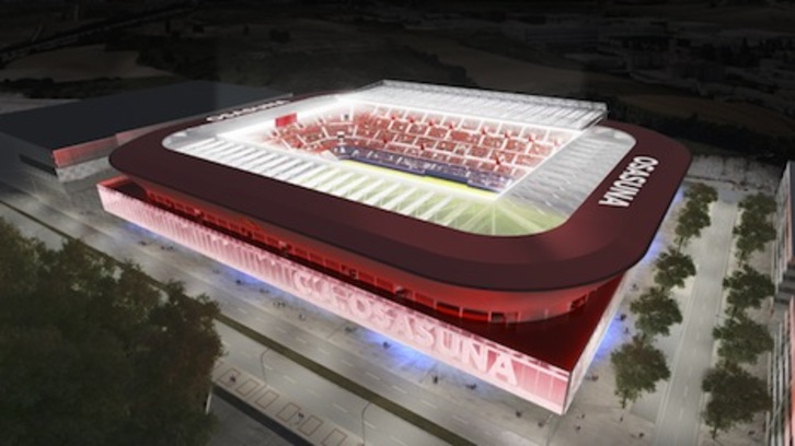 Recreación de cómo será el estadio de El Sadar.