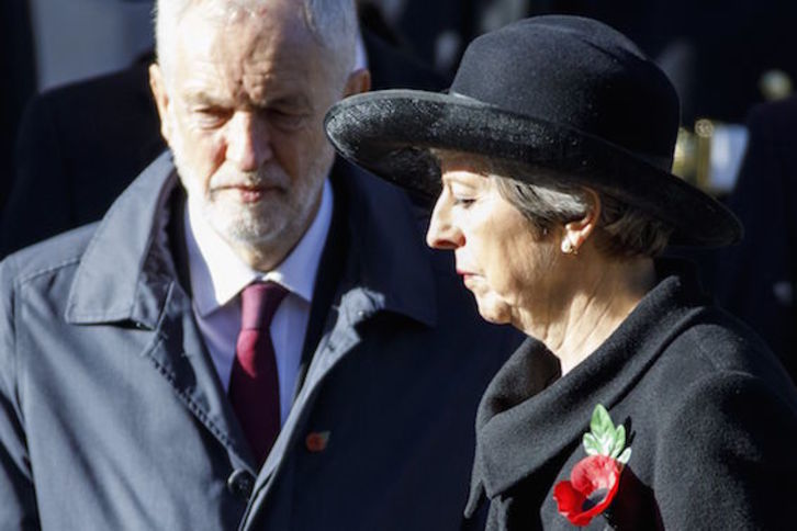 Corbyn y May, en una imagen de archivo. (Tolga AKMEN/AFP)