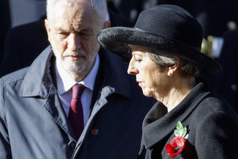 Corbyn y May, en una imagen de archivo. (Tolga AKMEN/AFP)