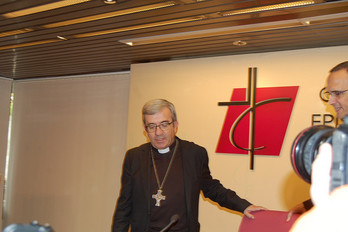 El secretario general y portavoz de la Conferencia Episcopal Española, Luis Argüello, hoy. (CEE)
