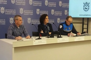 Imagen de la presentación del balance de actuaciones de la Policía Municipal de Iruñea en 2018. (POLICÍA MUNIICIPAL DE IRUÑEA)