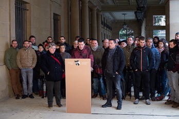 Comparecencia de la ‘Red de personas torturadas en Navarra’. (Iñigo URIZ/FOKU)