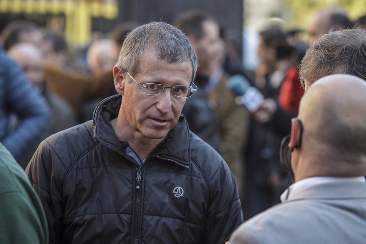 Ritxi Mendiguren, durante la jornada electoral en Ibaigane en diciembre. (Aritz LOIOLA / FOKU)