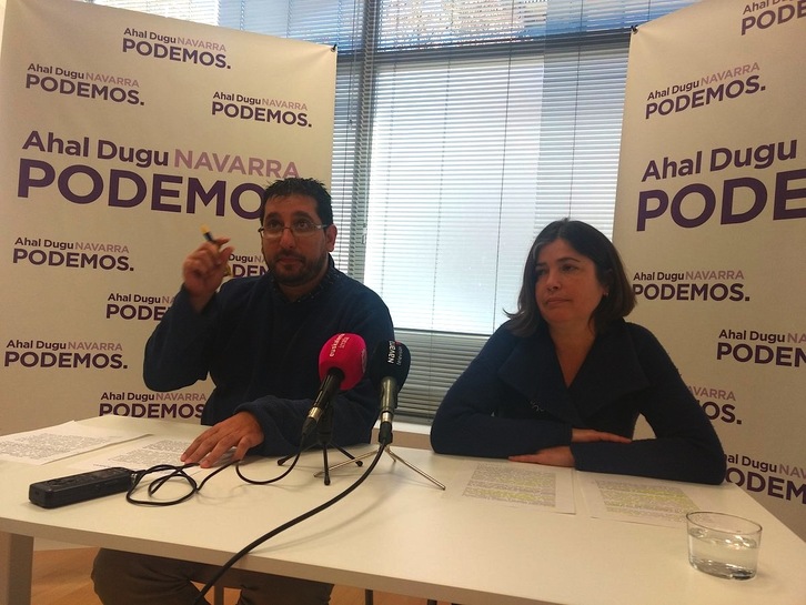 Gaxán Sad y Alicia Izquierdo, en la rueda de prensa. (@ariztintxusta)