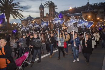 Movilización en apoyo a Sara Majarenas e Izar, en marzo de 2017. Juan Carlos RUIZ | FOKU 