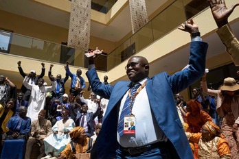 Macky Sall celebra su reelección. (Michele CATTANI | AFP)