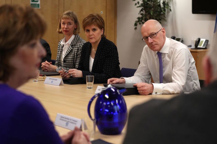 Reunión del Gobierno escocés sobre el Brexit. (Andrew MILLIGAN/AFP)
