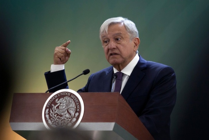 Andrés Manuel López Obrador, durante la rueda de prensa. (Julio César AGUILAR/AFP)