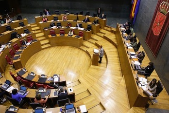 Bakartxo Ruiz, en su intervención en el pleno de la Cámara. (PARLAMENTO DE NAFARROA)