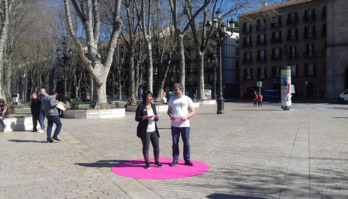 Mikel Otero y Diana Urrea en la presentación de MugiDA!.