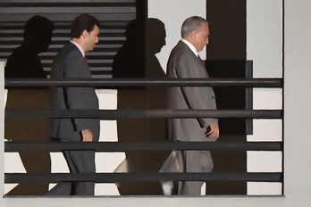 El expresidente Michel Temer, abandona la prisión (Mauro PIMENTEL/AFP)