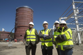 Visita a la segunda fase de las obras de la incineradora de Zubieta. (Jon URBE/FOKU)