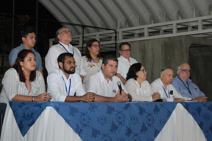 Miembros de la opositora Alianza Cívica (Mayanor VALENZUELA/AFP)