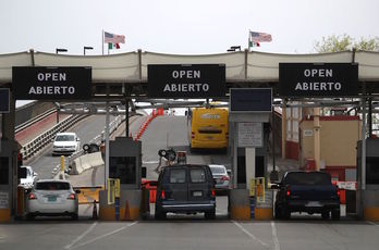Paso fronterizo entre México y EEUU en El Paso, (Justin SULLIVAN /AFP)