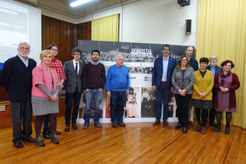 Presentación de la web ‘Donostia 1936-1945’, en la sede de Aranzadi. (DONOSTIAKO UDALA)