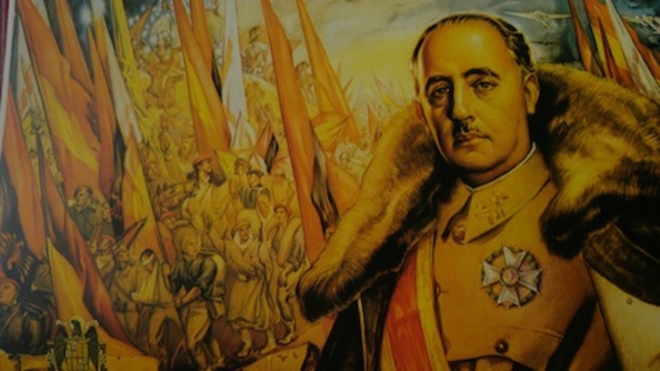 Cartel que representa a Franco pocos días después de finalizada la Guerra del 36.