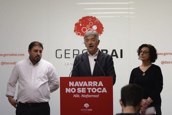 Rueda de prensa de balance de legislatura de Geroa Bai. (GEROA BAI)