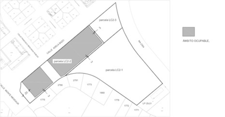 Mapa en el que aparece señalada la parcela en la que se levantará el colegio público de Lezkairu.