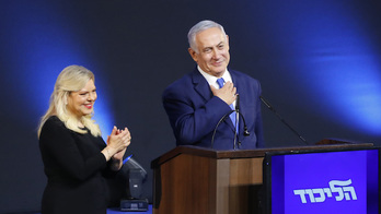 Benjamin Netanyahu ha comparecido en Tel Aviv ante sus seguidores para proclamar su victoria. (Jack GUEZ/AFP)