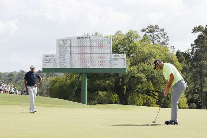 Rahm, durante su participación en el Masters de Augusta. (Kevin C. COX/AFP)