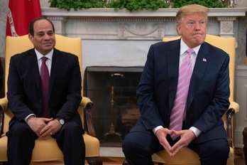 Al-Sissi fue recibido la pasada semana en la Casa Blanca por Trump [Jim WATSON]