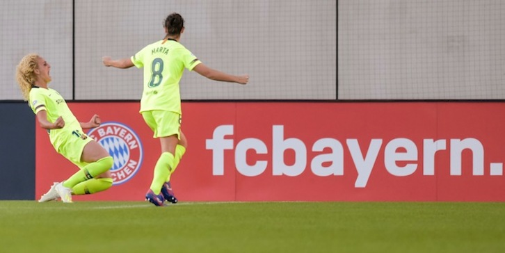 Hamraoui celebra el gol de la victoria. Guenter SCHIFFMANN/AFP