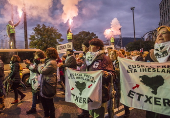 Urtarrilean Bilbon «Orain presoak» lelopean eginiko mobilizazio. (Aritz LOIOLA | FOKU)