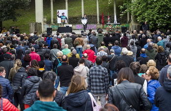 Homenaje en Laudio a Isidro Murga. (Luis JAUREGIALTZO/FOKU)