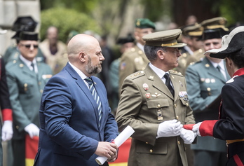 Jose Luis Arasti ha participado en el homenaje. (Jagoba MANTEROLA / FOKU)