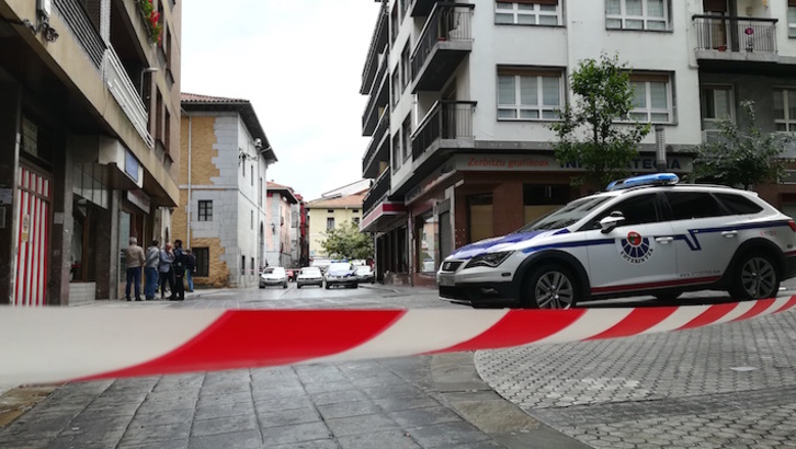 Calle en la que se produjo la agresión en Elgoibar. (NAIZ)