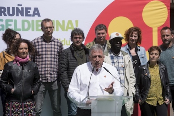 Imagen de archivo de la candidatura de EH Bildu a la Alcaldía de Iruñea. (Iñigo URIZ/FOKU)