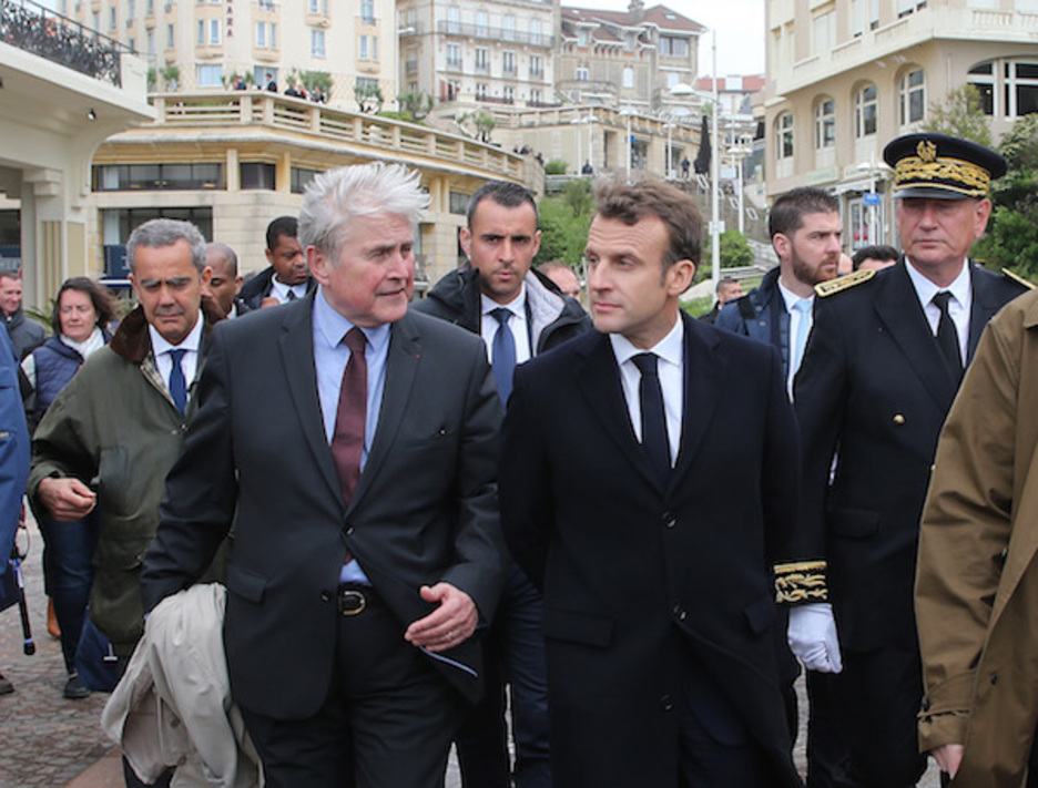Le président de la République française a visité Biarritz ce vendredi 17 mai. ©Bob EDME
