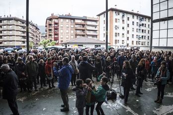 Protesta contra la detención de Urrutikoetxea en Ugao. (Aritz Loiola | FOKU)