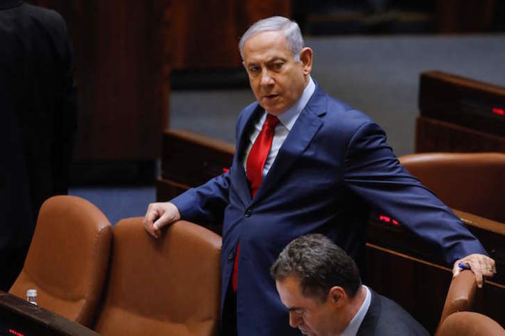 Benjamin Netanyahu, en el Parlamento. (Menahem KAHANA/AFP)
