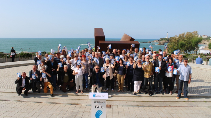 Comparecencia celebrada en Biarritz. (Bake Bidea)