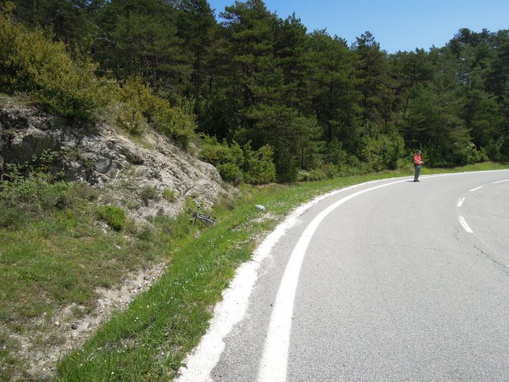 El lugar del accidente. (Policía Foral)