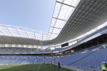 Estadio de Anoeta, con la remodelación del fondo sur a la vista. (Maialen ANDRÉS / FOKU)