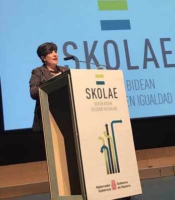 María Solana, durante las IV Jornadas Skolae. (@educacion_na)