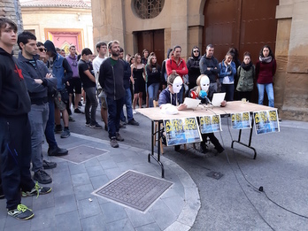 Comparecencia llevada a cabo este viernes en Alde Zaharra. 