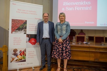 Presentación de la campaña turística ‘Más que un pañuelo’. (GOBIERNO DE NAFARROA)