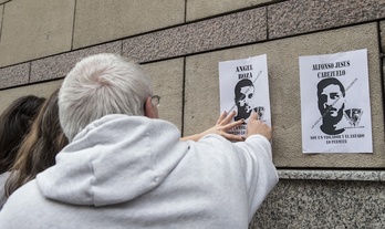 Concentración frente a los juzgados de organizada por el Movimiento Feminista de Bilbao en junio del año pasado. (Marisol RAMIREZ/FOKU)