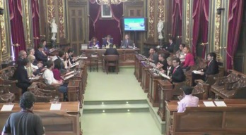 Pleno extraordinario del Ayuntamiento de Bilbo.