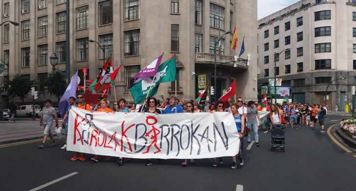 Manifestación en la huelga del 27 de junio. (@LABsindikatua).